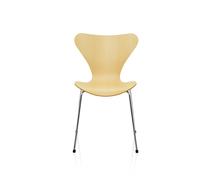 Fritz Hansen Chaise Série 7 3107 - Placage naturel - Hêtre - chromé