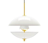 Fritz Hansen Clam Suspension Blanc/Laiton Ø55