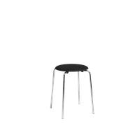 Fritz Hansen Dot Tabouret Chrome/ Noir Noir
