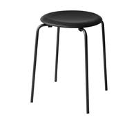 Fritz Hansen Dot tabouret rond cuir Essential black-matt black