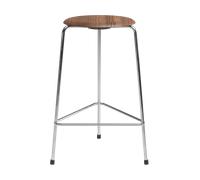 Fritz Hansen High Dot counter stool 3 pieds Noyer-chrome