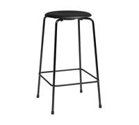 Fritz Hansen High Dot counter stool 4 pieds Essential black cuir-noir acier