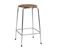Fritz Hansen High Dot counter stool 4 pieds Noyer-chrome
