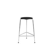 Fritz Hansen High Dot Tabouret de Bar H65 3 Pieds Chrome/ Frêne Noir