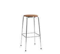Fritz Hansen High Dot Tabouret de Bar H76 4 Pieds Chrome/ Cuir