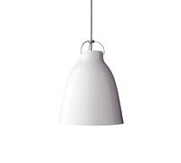 Fritz Hansen Suspension Caravaggio 1 Blanc brillant-câble textile gris
