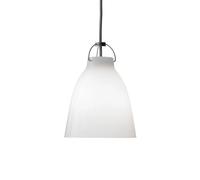Fritz Hansen Suspension Caravaggio 1 Opaline blanche-câble textile gris