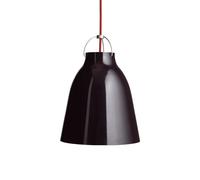 Fritz Hansen Suspension Caravaggio 2 Noir brillant-câble textile rouge
