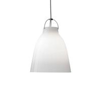 Fritz Hansen Suspension Caravaggio 2 Opaline blanche-câble textile gris