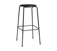 Fritz Hansen Tabouret de bar High Dot Intense cuir noir-acier noir