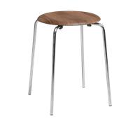 Fritz Hansen Tabouret Dot Noyer-chrome