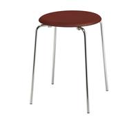 Fritz Hansen Tabouret en cuir Dot Chestnut