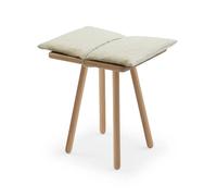 Fritz Hansen Tabouret Georg Lin. chêne non traité. incl. coussin en lin