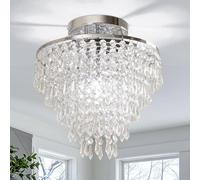 FRIXCHUR 11,8 pouces lustre en cristal plafonnier encastré pour couloir cuisine chambre à coucher or