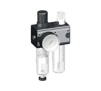 FRL 2 Parties G3/8'' 1200l/min 0.5-16.0bar/7-232psi Semi-Auto Polycarbonate Multifix 1