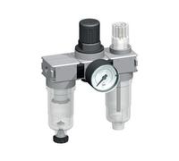 FRL 3 Parties G1/4'' 750l/min 0.5-10.0bar/7-145psi Semi-Auto 40 mm Manomètre Métal Multifix 0