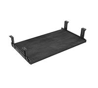 FRMSAET Glissante 53cm/60cm/76cm Plateau pour Clavier (60 cm, Roche Noire) | Support de plateforme en bois renforcé pour mobilier - tiroir coulissant sous bureau, avec coulisses réglables en hauteur