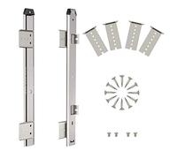 FRMSAET Heavy Duty 305/355/405/455 mm d'épaisseur Construction en acier Clavier Tiroir Coulisses Plateau Armoire Meubles Quincaillerie Rails (305 mm, Argent)