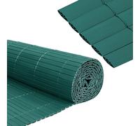 Froadp Brise-vue en PVC - Imitation bambou - Avec serre-câbles et lamelles renforcées en forme de W - Résistant aux intempéries - Pour balcon, extérieur - 200 x 600 cm - Vert
