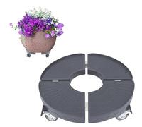 Froadp Chariot pour plantes rond avec roues pivotantes à 360° et panneau en polypropylène antidérapant - Soucoupe - Taille réglable de 39 à 52 cm - Pour meubles de jardin - Charge maximale : 300 kg -