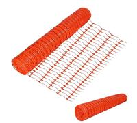 Froadp Clôture de Pâturage 1 m x 80 m Filet de Protection en Plastique Clôture pour Poules Animaux Filet d'Avertissement Clôture Multifonctionnelle Filet à Volaille Clôture de Chantier (Orange)