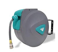Froadp Enrouleur de tuyau de raccordement, 10 m de tuyau à air comprimé avec raccord rapide 1/4", enrouleur automatique de tuyau avec verrouillage, support mural pivotant à 180°