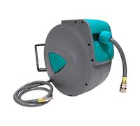 Froadp Enrouleur de tuyau de raccordement, 20 m de tuyau à air comprimé avec raccord rapide 1/4", enrouleur automatique de tuyau avec verrouillage, support mural pivotant à 180°