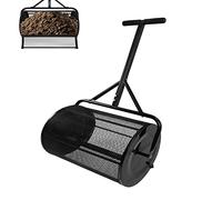 Froadp Épandeur de compost 80 l - Avec poignée en T et panier en maille métallique - Épandeur de jardin - Engrais à main - En métal - Pour pelouse et jardin