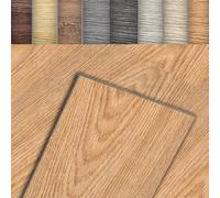 Froadp Revêtement de sol en PVC autocollant 2,51m² - Carrelage de sol en vinyle imitation bois - Carrelage adhésif en vinyle 18 pièces - Dalles en vinyle antidérapantes et résistantes à l'eau - Dalles