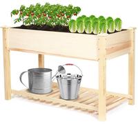 Frobin Bac à plantes pour l'extérieur - Bac à plantes surélevé en bois - Table à plantes - Bac à fleurs - Bac à plantes surélevé pour le jardin et le balcon