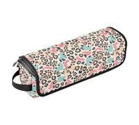 FRODOTGV Étui de voyage pour fer à friser aquarelle framboise et framboise pour femme, organiseur d'accessoires portable avec coussinet résistant à la chaleur pour outils chauds, fers plats