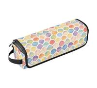 FRODOTGV Étui de voyage pour nouveau-nés lapin ours bonbon beignet peinture à l'huile fer à friser pour femme, étui de transport amovible double couche avec tapis en fer pour outils chauds, fers plats