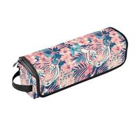 FRODOTGV Sac de rangement étanche avec coussinet résistant à la chaleur pour fer à lisser et sèche-cheveux Motif rayures arc-en-ciel abstraites, Imprimé tigre hawaïen, 1 Size
