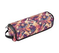 FRODOTGV Sac de rangement étanche avec coussinet résistant à la chaleur pour fer à lisser et sèche-cheveux Motif rayures arc-en-ciel abstraites, Feuilles d'automne, 1 Size