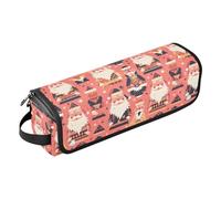 FRODOTGV Sac de voyage pour outils capillaires avec coussinet résistant à la chaleur pour outils de Noël - Rouge pastel rose pastel - Sacs de rangement portables pour outils chauds - Fer plat