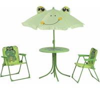 Froggy Ensemble de sièges pour enfants 4 pcs. structure acier vert, surface 100% polyester vert