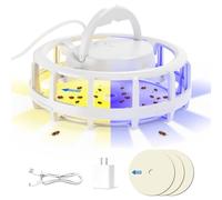Frogoom Piège à puces amélioré 2026 pour l'intérieur de votre maison avec 3 coussinets adhésifs, pièges lumineux anti-puces pour gérer les puces dans la maison, lampe à puces suspendue avec câble USB