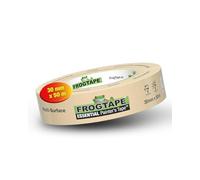 FrogTape Essential Ruban de Masquage Peinture 30mm x 50m, Adhésif de Peintre Intérieur et Extérieur, Enlèvement Sans Résidus 7 Jours, Scotch Masquage pour Bords Nets, Certifié FSC