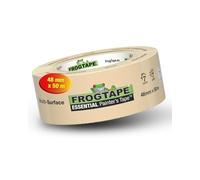 FrogTape Essential Ruban de Masquage Peinture 48mm x 50m, Adhésif de Peintre Intérieur et Extérieur, Enlèvement Sans Résidus 7 Jours, Scotch Masquage pour Bords Nets, Certifié FSC