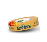 FrogTape GoldPlus Ruban de Masquage Washi 30mm x 50m, Adhésif de Peintre Intérieur et Extérieur, Enlèvement Sans Résidus 60 Jours, Scotch Peinture pour Bords Nets, Résistant UV