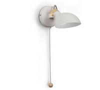 FROIDEXG Applique Murale LED avec Interrupteur À Tirette Blanc Rotatif Rétro Applique Murale Montage en Surface Applique Murale en Métal pour Chambre À Coucher Étude De Chevet Chambre d'enfant