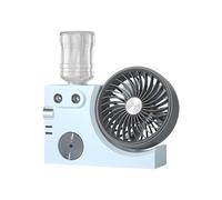 FROMCEO Ventilateur léger alimenté par USB avec récipient à liquide visible et fonction bloc réfrigéré, ventilateur brumisateur format voyage