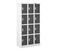 Fromm & Starck Armoire Vestiaire Métallique Casier À Casiers Métal Star_MCAB_31 (12 Casiers, Capacité 200 kg, Verrouillable, Tôle d'acier, 24 Clés)