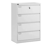 Fromm & Starck Meuble De Classement Suspendu Armoire De Bureau Dossiers Suspendus Star_MCAB_10 (Acier Revêtu, pour Dossiers Suspendus A4/F4, Étagères 6 mm, 2 Clés Alliage Zinc, Hauteur 132 cm)