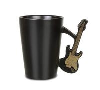 Froster Tasse Guitare Electrique, Cadeau Guitariste, pour Musicien, Tasse 3D, Mug Musique avec Anse en Forme de Guitare de Style Double Cut, 300 ml