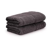 Frottana Lot de 2 essuie-Mains Pearl 50 x 100 cm en 100% Coton Graphite