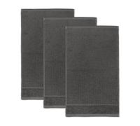 Frottana Lot de 3 Serviettes d'invité Pearl 30 x 50 cm 100% Coton Graphite