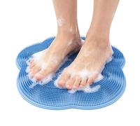 Frotte-Pieds Pour Douche - Ventouse Silicone Poils Doux,lave-pieds pour sol douche - pour maison appartement dortoir toilettes salle de bain spa et soin callosités et peaux mortes