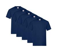 Fruit of the Loom - 61-212 - T-shirt (Lot de 5) - Homme - Bleu (BlauMarineblau) - Taille: M