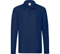 Fruit of the Loom 63-310-0 | Polo manches longues premium pour homme - couleur : bleu marine - taille : 3XL
